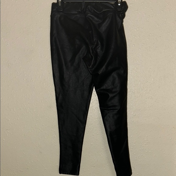 Black Skinny Jeans with Tapered Legs and Sheen - Picture 2 of 3